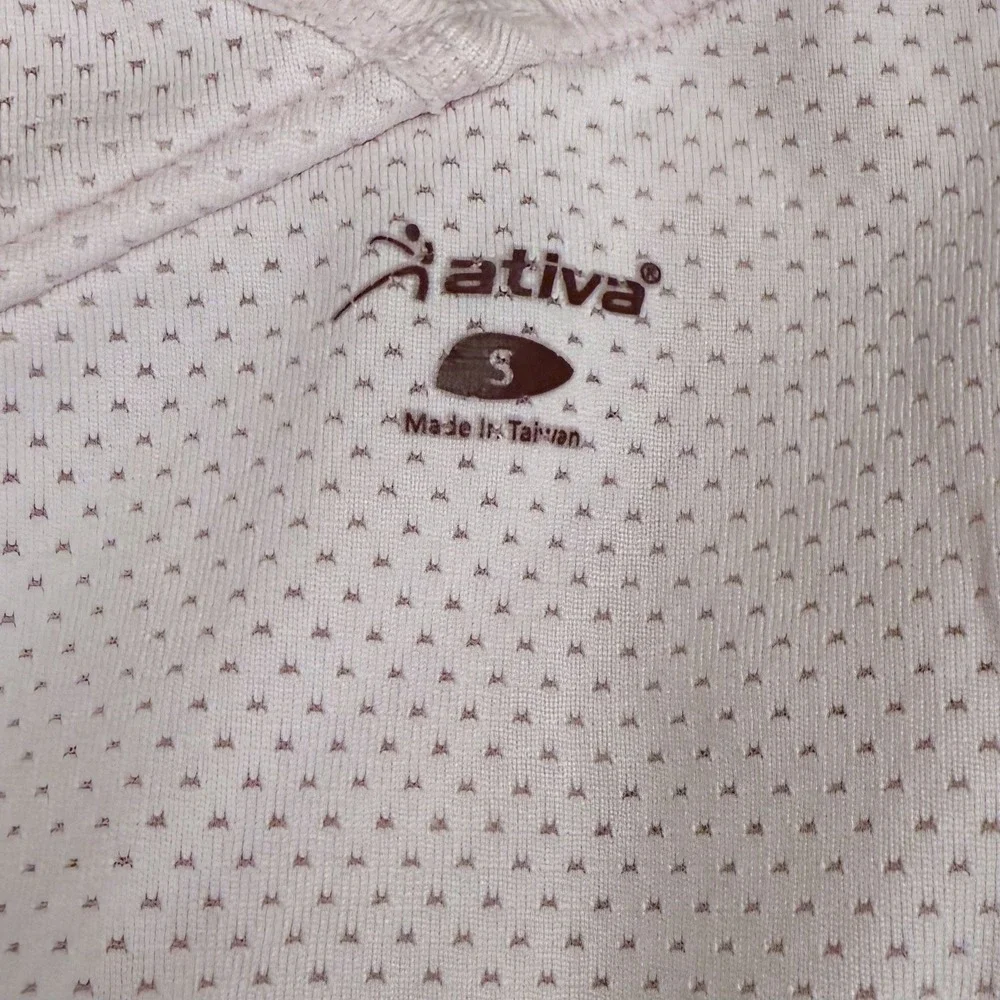 Ativa Pink Wrap Front Perforated Mesh Sports Bra Size Small